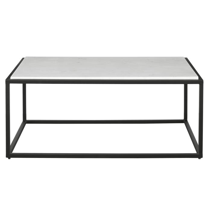 Uttermost  Vola Modern White Marble Coffee Table 1