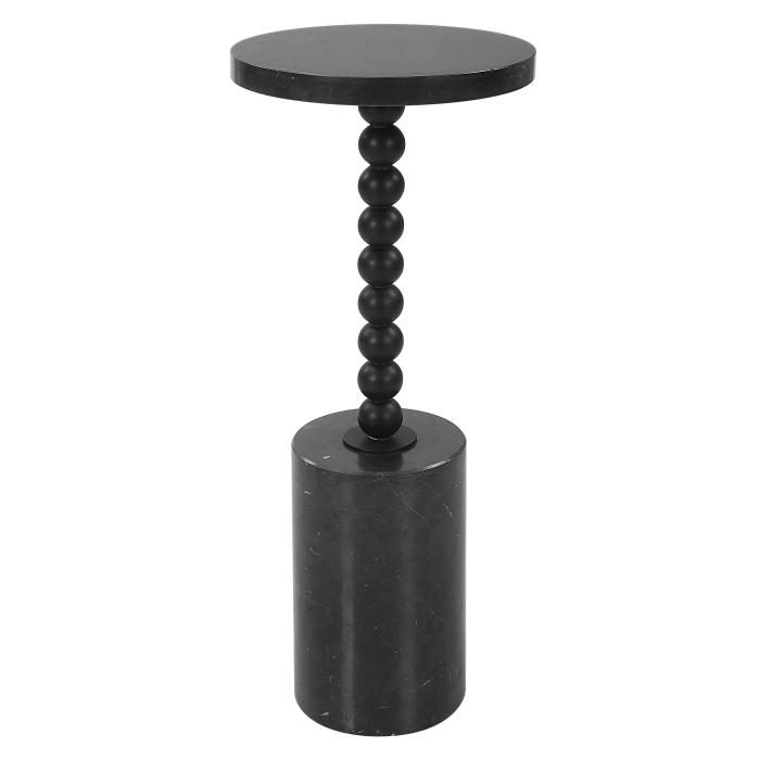 Uttermost  Bead Black Marble Drink Table 1