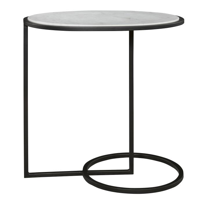 Uttermost  Twofold White Marble Accent Table 1