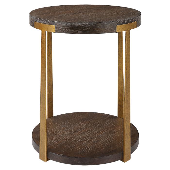 Uttermost  Palisade Round Wood Side Table 1