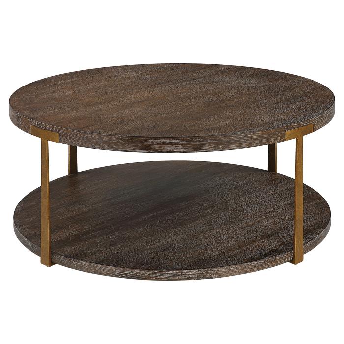 Uttermost  Palisade Round Wood Coffee Table 1