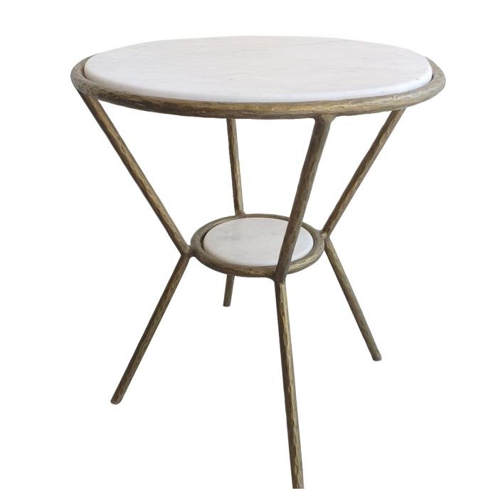Uttermost  Refuge Round White Side Table 1