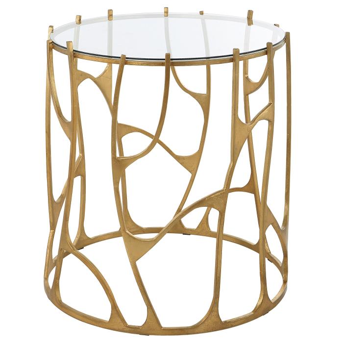 Uttermost  Ritual Round Gold Side Table 1