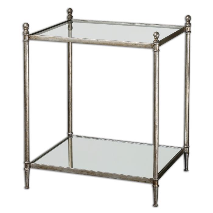 Uttermost  Gannon Mirrored Glass End Table 1