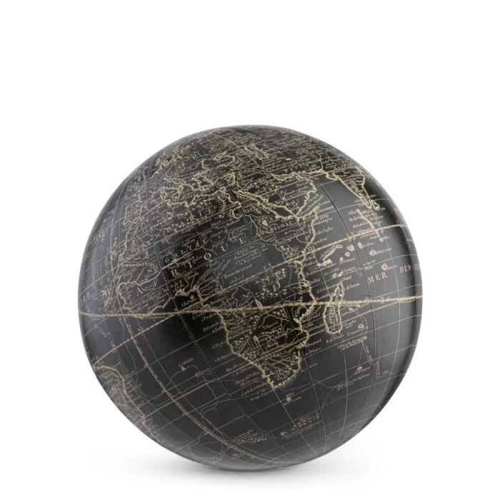 Vaugondy Black World Globe 14cm 1
