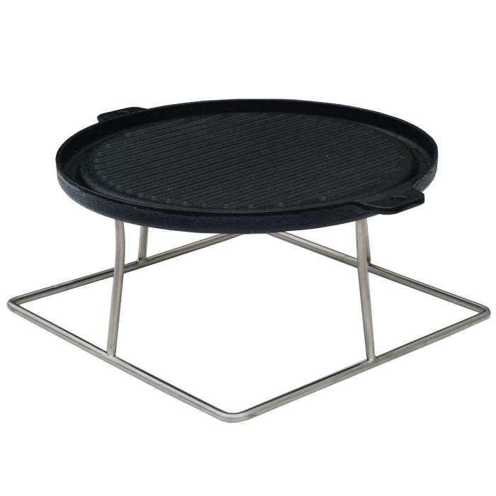 Bramblecrest Griddle with Bracket for Square Fire Pit Table 1