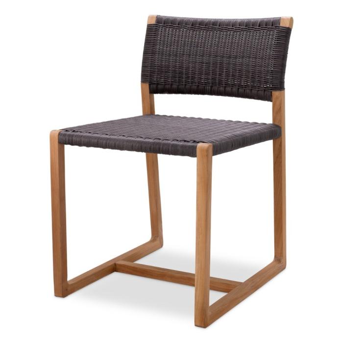 Eichholtz Griffin Outdoor Dining Chair in Teak/Black 1