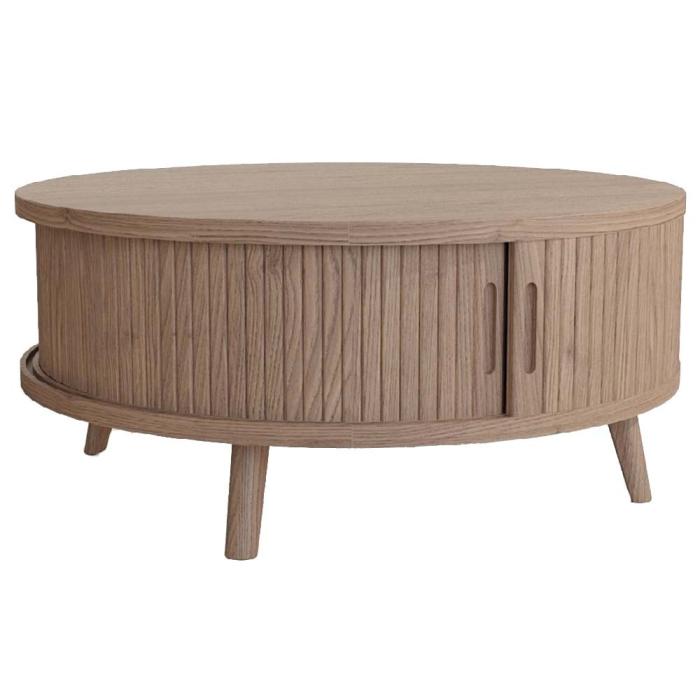 Tambour Coffee Table with Storage 1