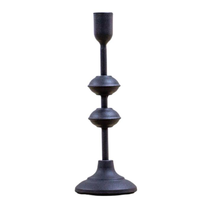 Theo Black Metal Candlestick Small 1