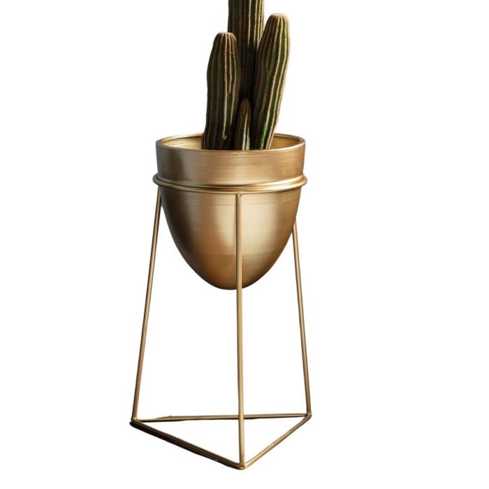 Camdyn Gold Metal Plant Stand Tall 1