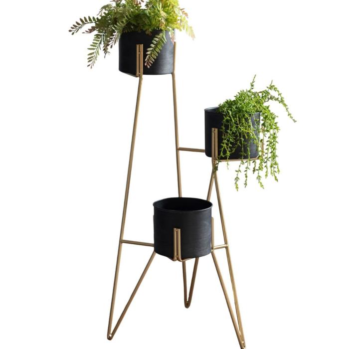 Luxe 3 Piece Metal Plant Stand 1
