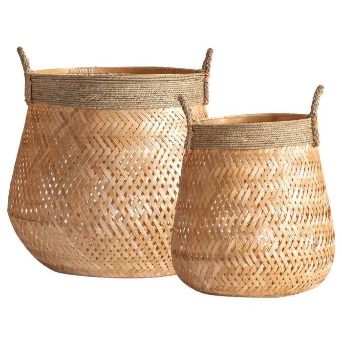 Beno Set of 2 Bamboo Baskets 1