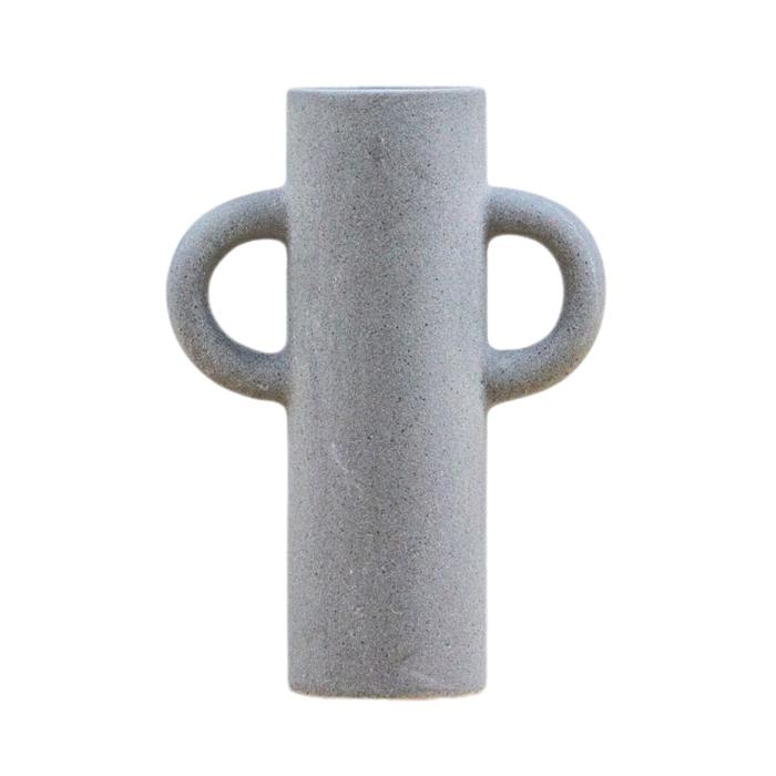 Miles Small Light Grey Stone Vase 1