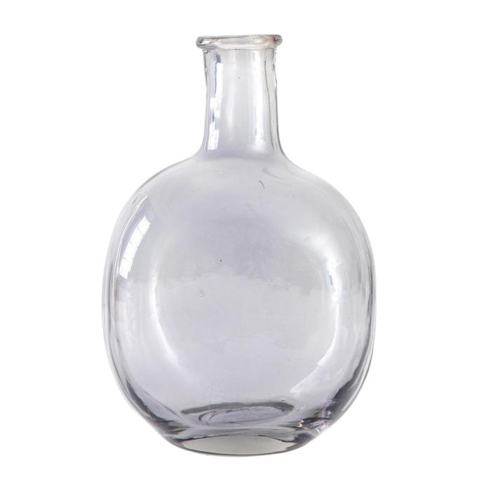 Kamari Grey Glass Bottle Vase Small 1