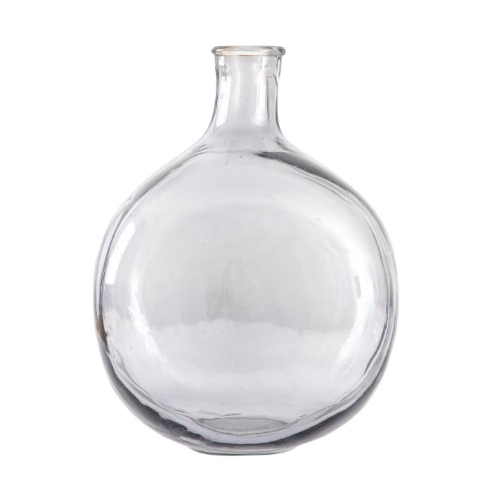 Kamari Grey Glass Bottle Vase Medium 1