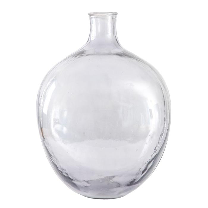 Kamari Grey Glass Bottle Vase Large 1