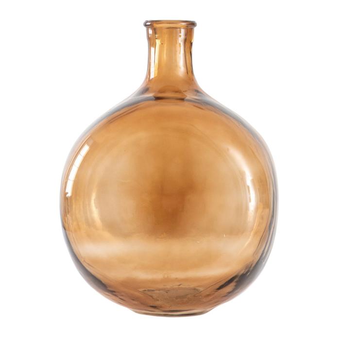 Kamari Brown Glass Bottle Vase Medium 1