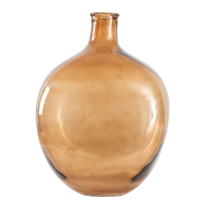 Kamari Brown Glass Bottle Vase Large 1