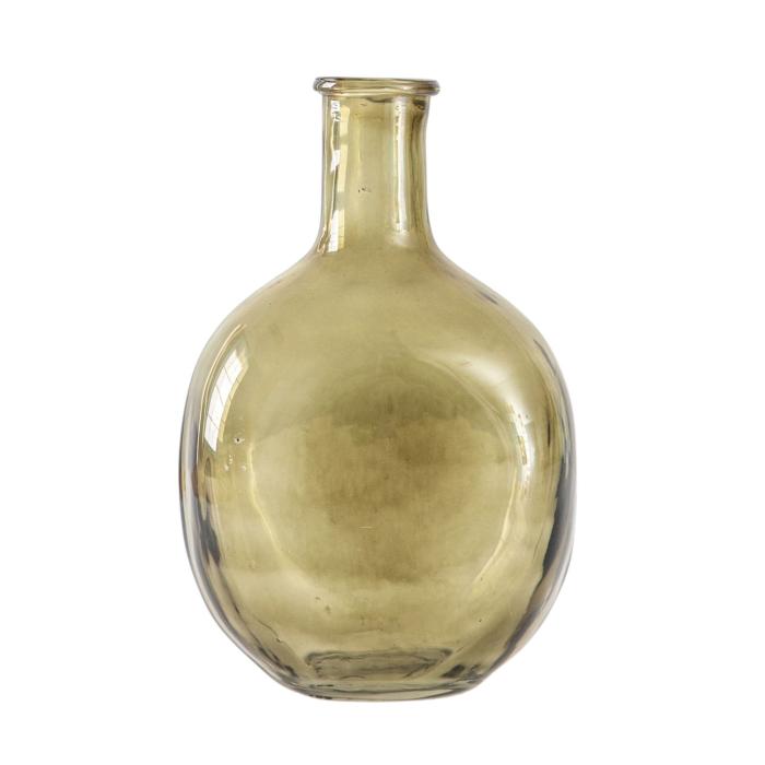 Kamari Green Glass Bottle Vase Small 1