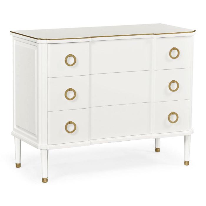 Jonathan Charles Chest of 3 Drawers Painted Ivory 6