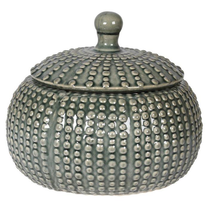 Pavilion Chic Jar Squash with Lid Ceramic - Grey 1