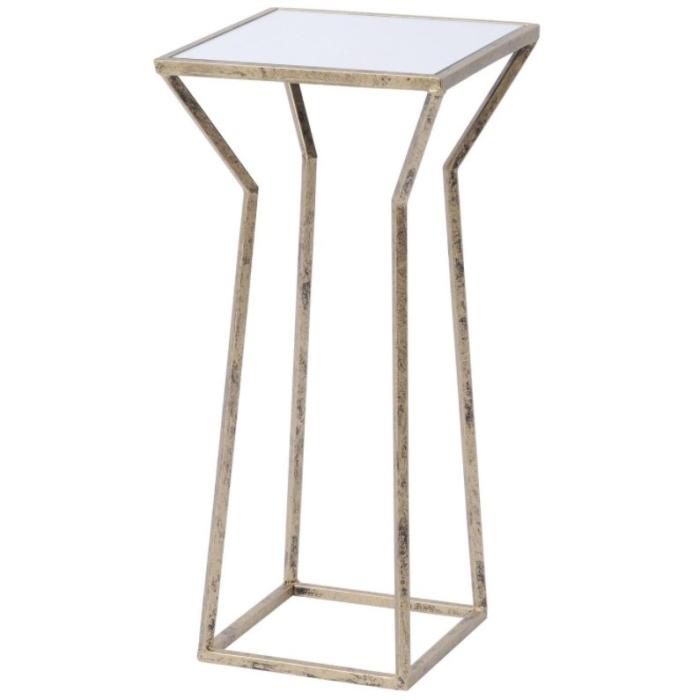 Libra Side Table Mylas With Mirrored Top Small Square 1