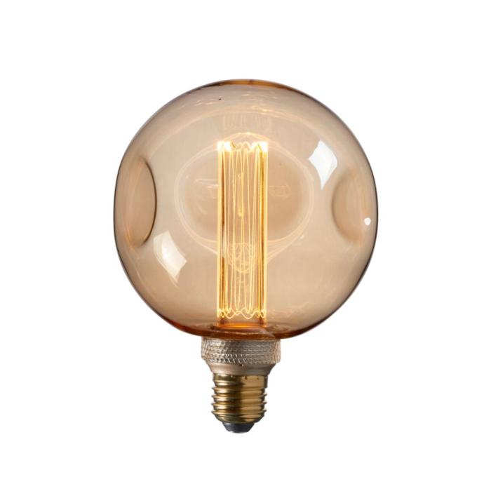 Dimple Globe Filament Bulb Amber 1