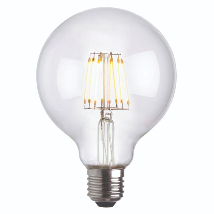E27 LED Filament Small Globe Bulb Clear 1
