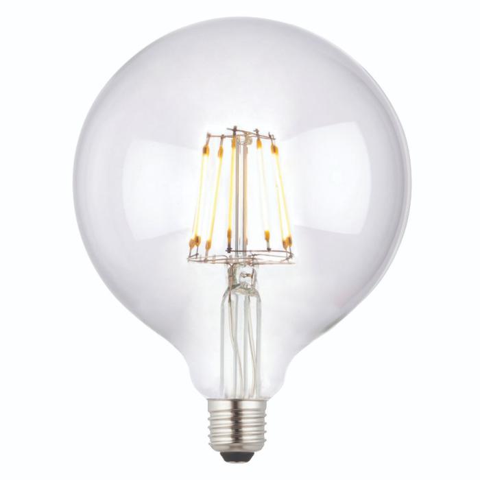 E27 LED Filament Medium Globe Bulb Clear 1
