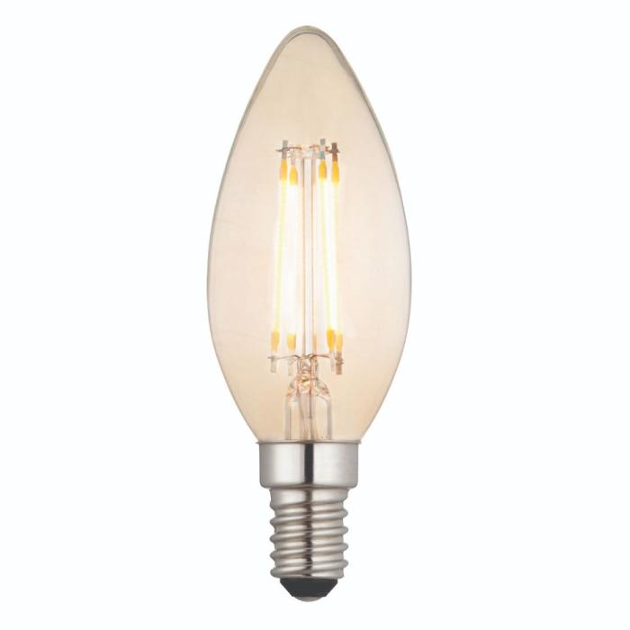E14 LED Filament Candle Bulb Amber 1