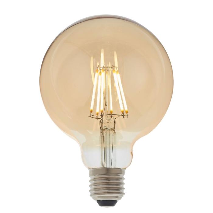 E27 LED Filament Small Globe Bulb Amber 1