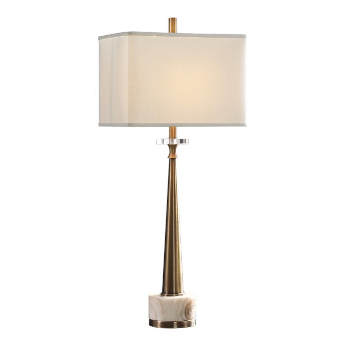 Uttermost  Verner Tapered Brass Table Lamp 1