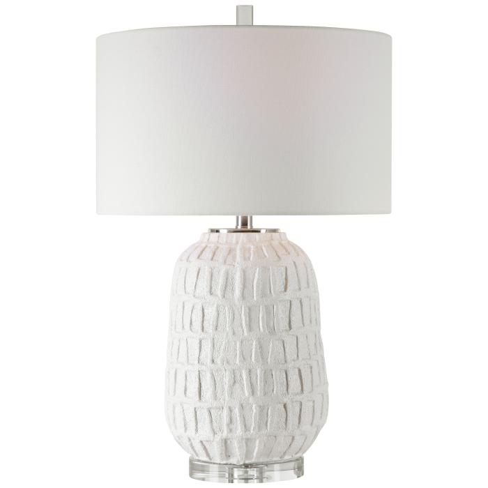 Uttermost  Caelina Textured White Table Lamp 1