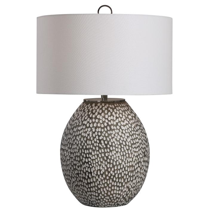 Uttermost  Cyprien Gray White Table Lamp 1