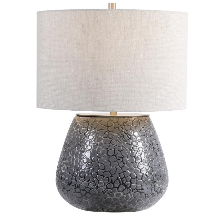 Uttermost  Pebbles Metallic Gray Table Lamp 1