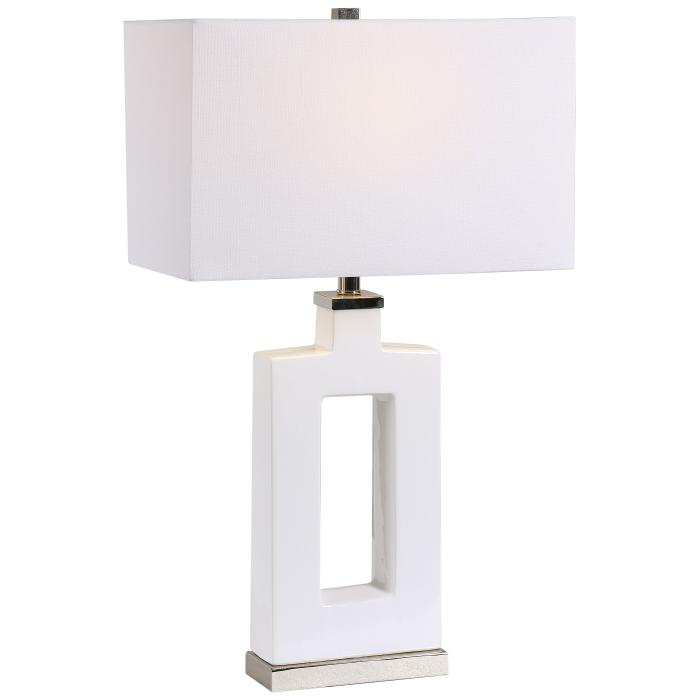 Uttermost  Entry Modern White Table Lamp 1