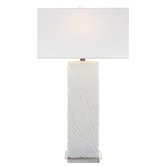 Uttermost  Pillar White Marble Table Lamp 1