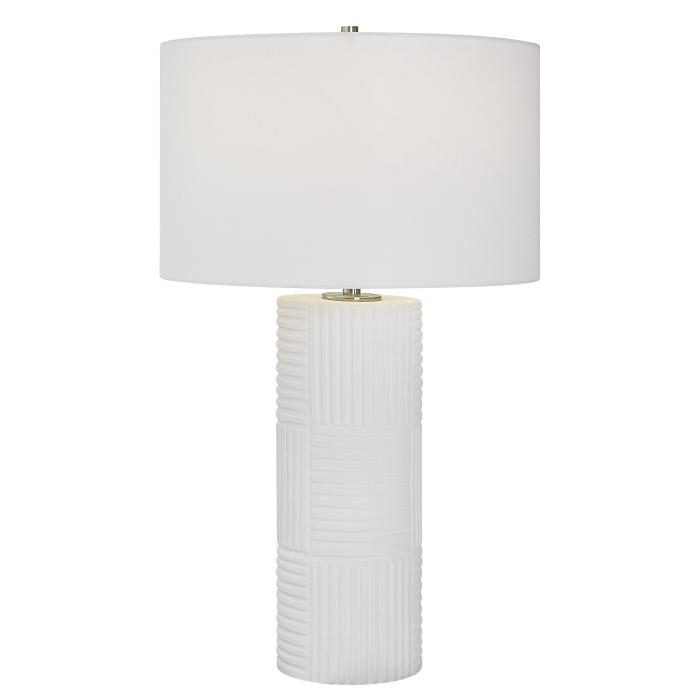 Uttermost  Patchwork White Table Lamp 1