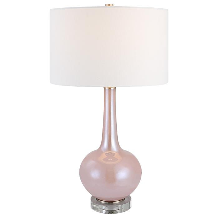 Uttermost  Rosa Pink Glass Table Lamp 1