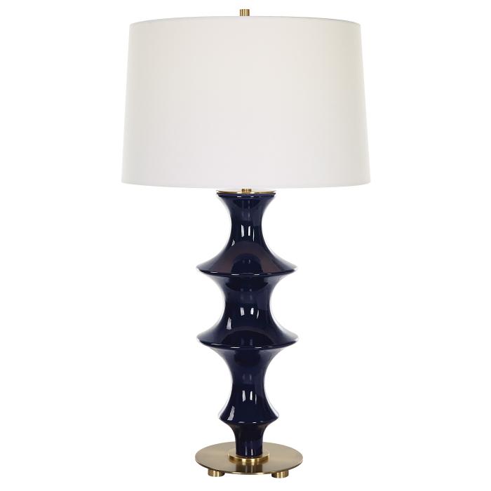 Uttermost  Coil Sculpted Blue Table Lamp 1