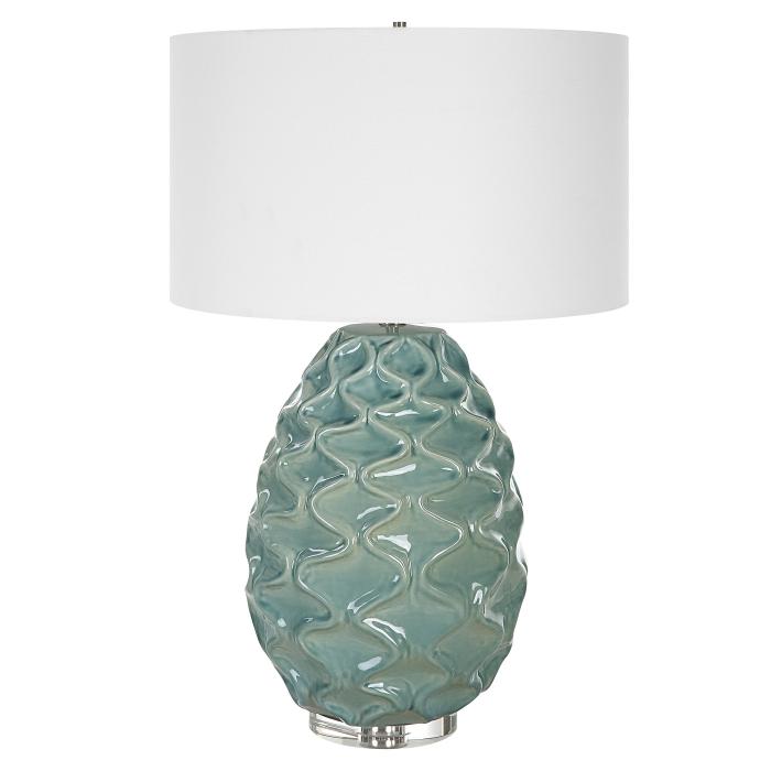 Uttermost  Laced Up Sea Foam Glass Table Lamp 1