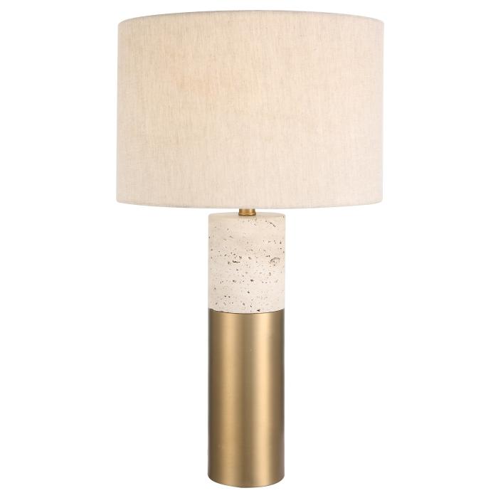 Uttermost  Gravitas Elegant Brass & Stone Lamp 1
