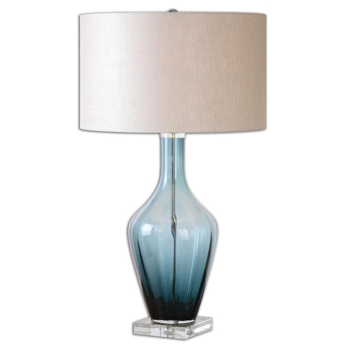 Uttermost  Hagano Blue Glass Table Lamp 1