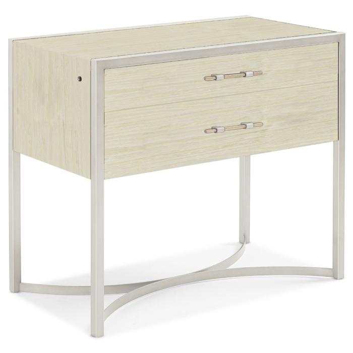 Caracole ReMix Large Bedside Table in Pearl 1