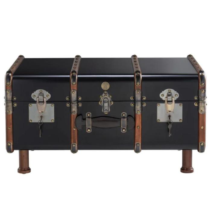 Authentic Models Stateroom Trunk Table, Black 1
