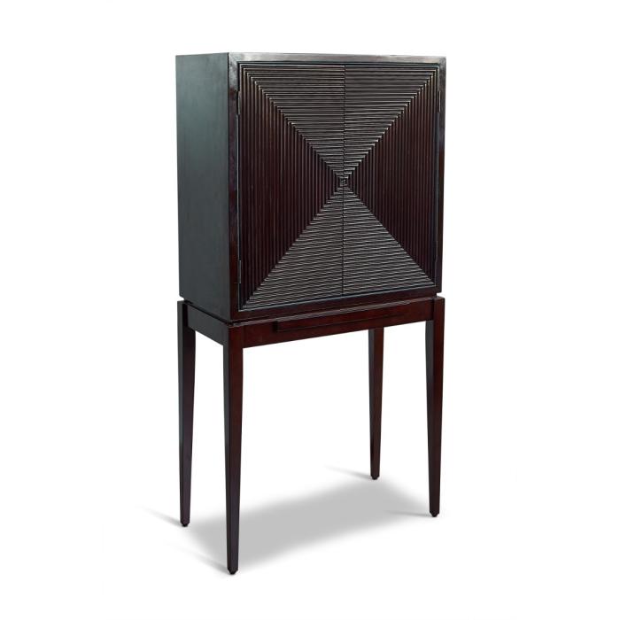 Authentic Models Art Deco Cocktail Cabinet in Brown 1
