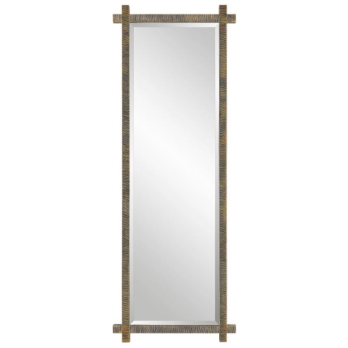 Uttermost  Abanu Ribbed Gold Dressing Mirror 1