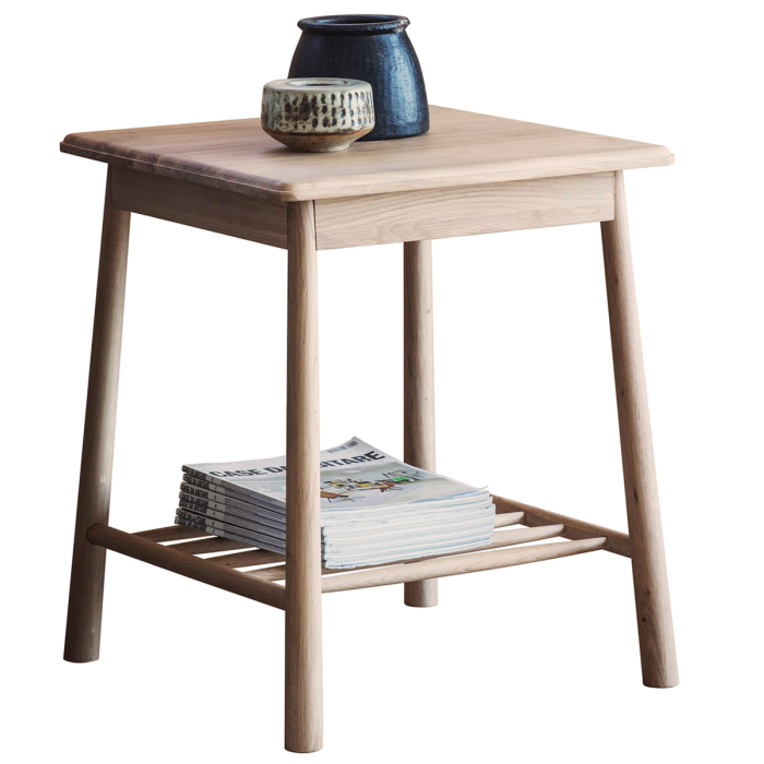 Pavilion Chic Square Side Table Nordic in Oak 1