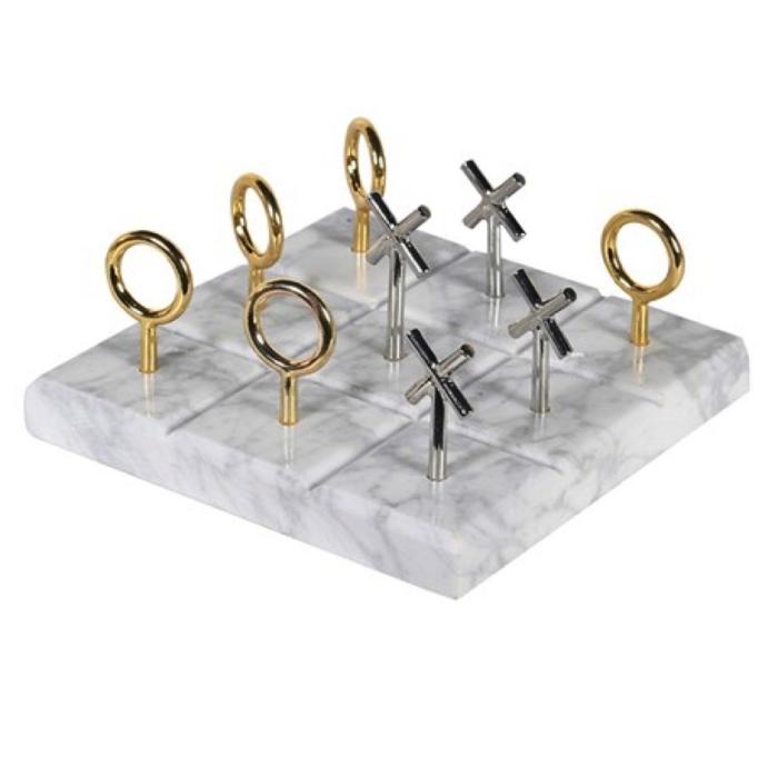 Pavilion Chic Noughts & Crosses Ornament Brontes in Marble 1
