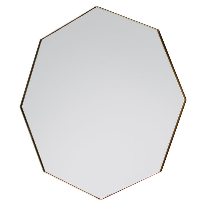 Pavilion Chic Octagon Wall Mirror Sane with Gold Frame 1